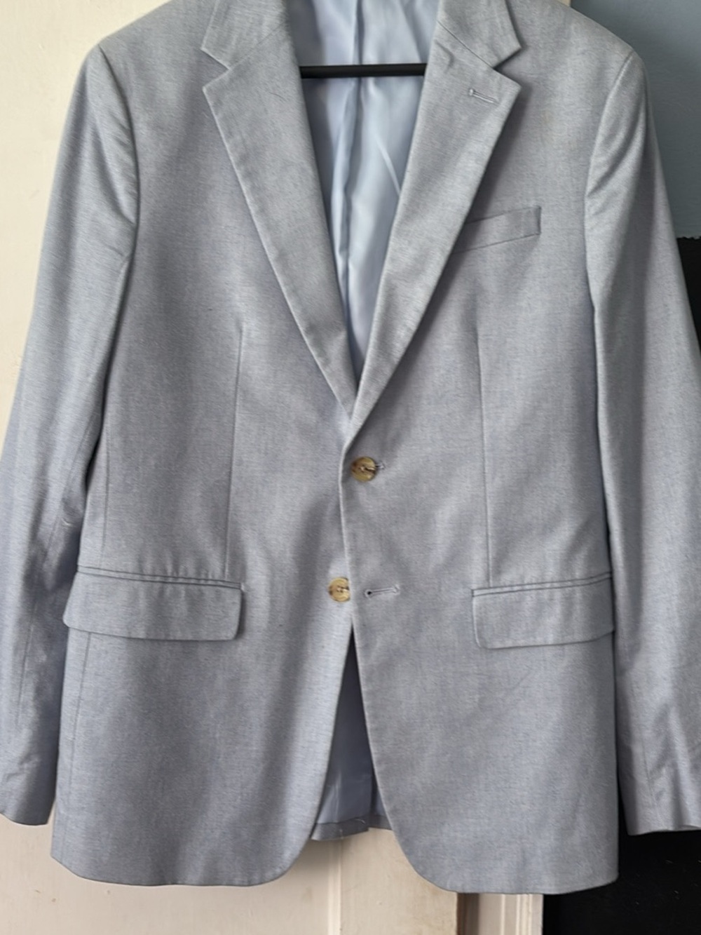 Banana Republic Light Gray Men's Two-Button Sport Coat